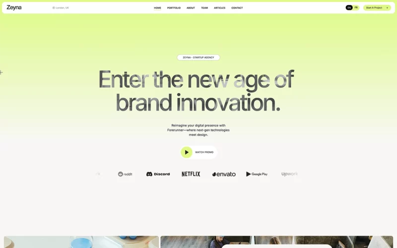 Startup agency theme demo preview