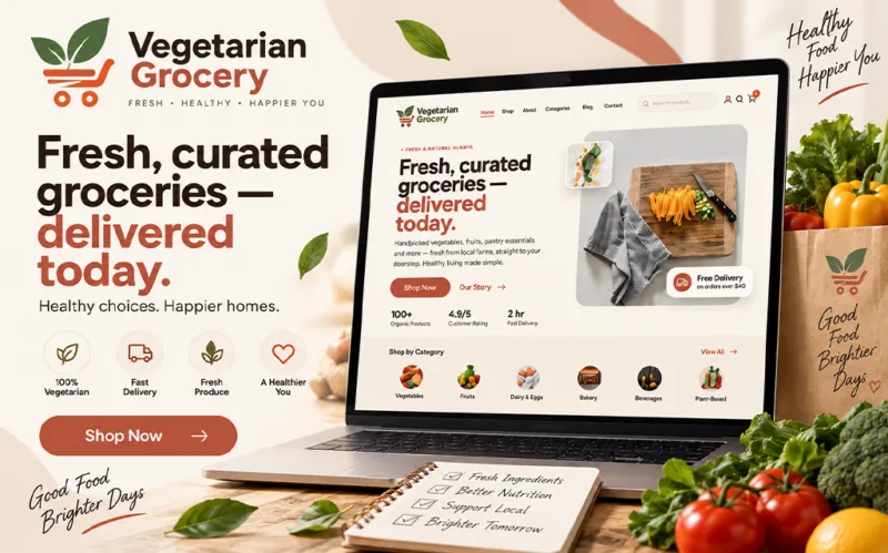 Vegetarian Grocery WordPress Theme