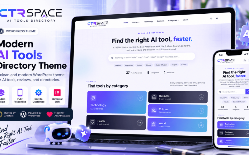 AI Tools Blog WordPress Theme