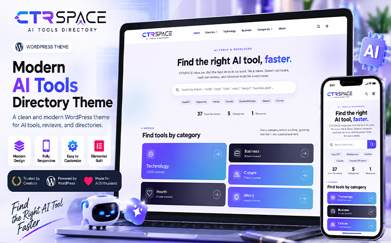 AI Tools Blog WordPress Theme