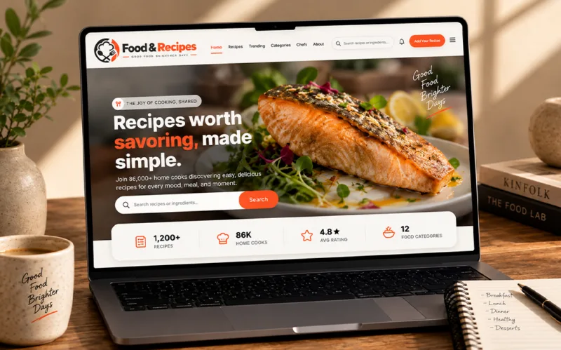 Food & Recipe WordPress Theme