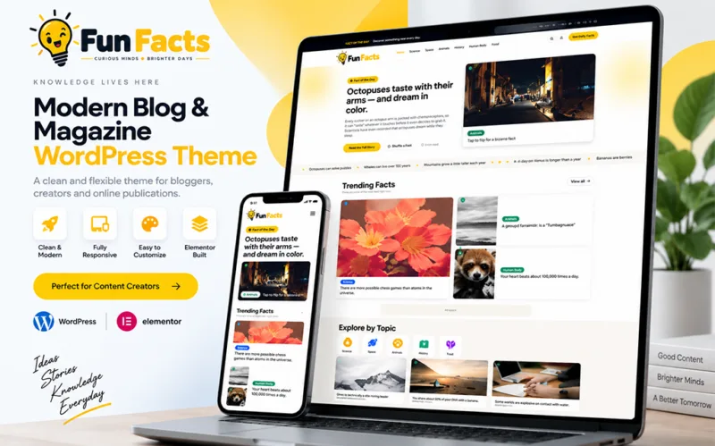 Fun Facts Blog WordPress Theme