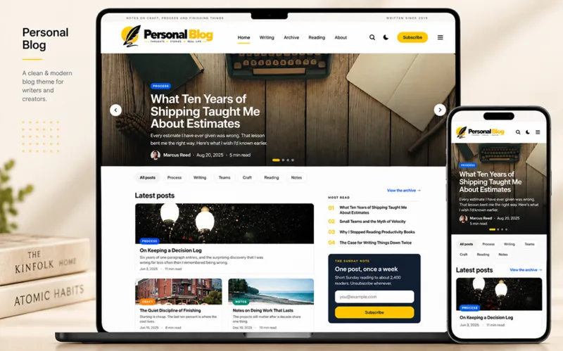 Personal Blog WordPress Theme