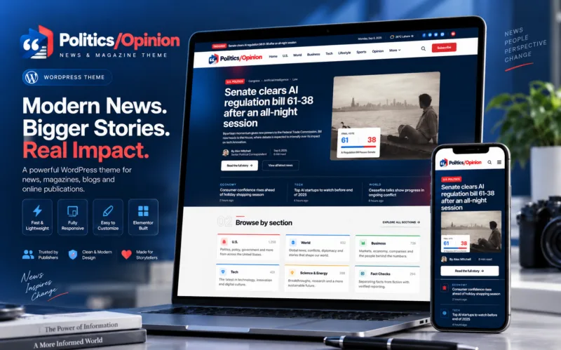 Politics Opinion Wordpress Blog Theme