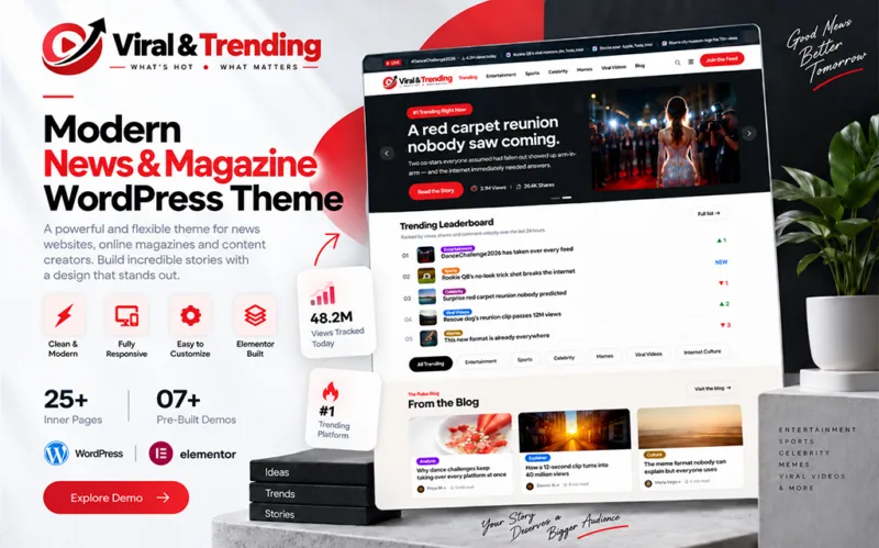 Viral & Trending Wordpress Blog Theme